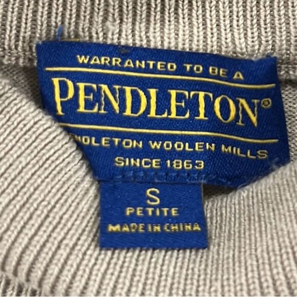 Pendleton tan silk blend mock neck long sleeve sweater size small P - Picture 4 of 7